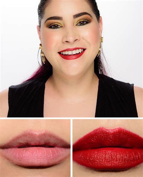Mac Lady Danger Russian Red Ruby Woo Lipsticks Reviews And Swatches