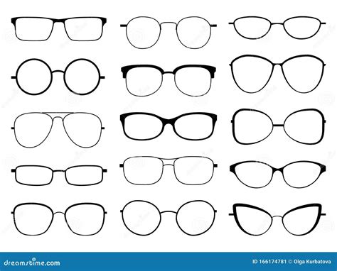 Glasses Silhouette Stylish Frame Sunglasses Eyeglasses Optical Eyesight Different Shapes