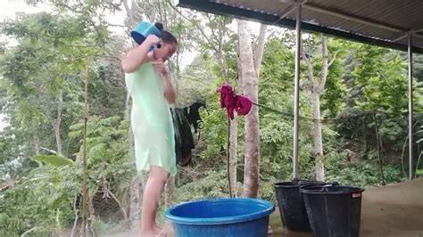 Beautiful Girl Village Bathing Asian Girl Washing From Work Ep04 Youtube