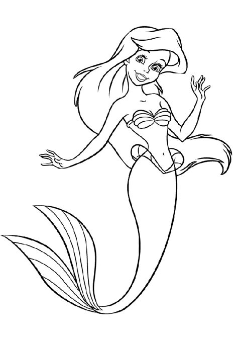 Disney Princesas Imprimir Sirena Sirenita Ariel Dibujos Para Colorear