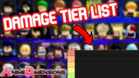 Update Anime Dimesion Tier List In Duhocakina