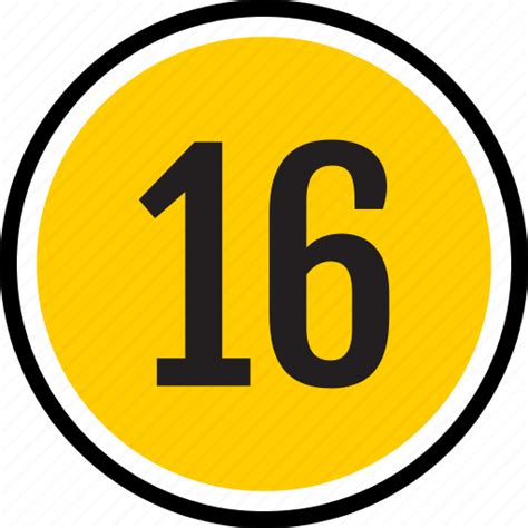 Count Number Sixteen Track Icon