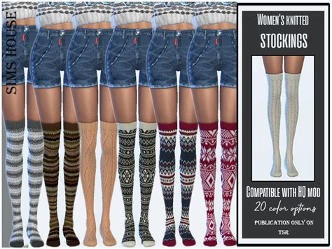 Womens Knitted Stockings By Sims House From Tsr • Sims 4 Downloads