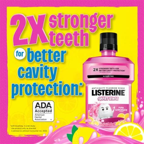 Listerine Smart Rinse Pink Lemonade Mouthwash 500 Ml King Soopers