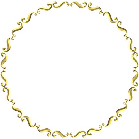 Round Gold Frames And Borders