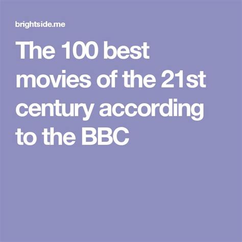 The 100 Best Movies Of The 21st Century According To The Bbc With