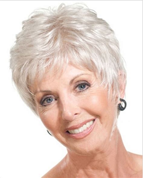This haircut is simple but what makes it great is the flattering style that lends itself to mature women with. Short Gray Hairstyle Images and Hair Color Ideas for Older Women Over 50 - HAIRSTYLES