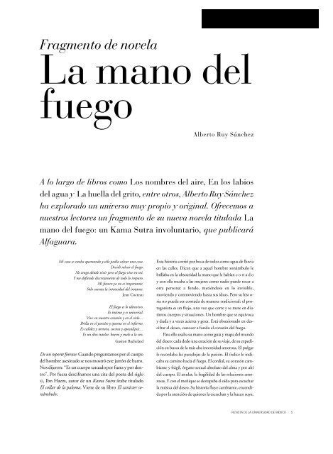 Fragmento De Novela Revista De La Universidad De México Unam