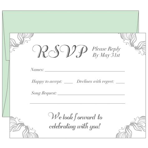 Wedding RSVP Cards and Response Cards Online - BeePrinting