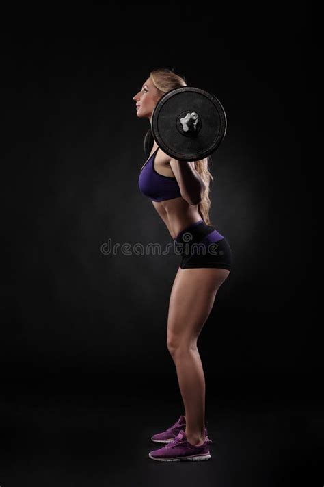 Woman Lifting Weight Stock Image Image Of Bodybuilding 177927923