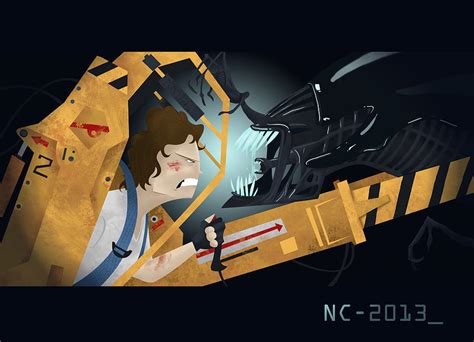 Ripley Vs Alien Queen Digital Art By Nate Call