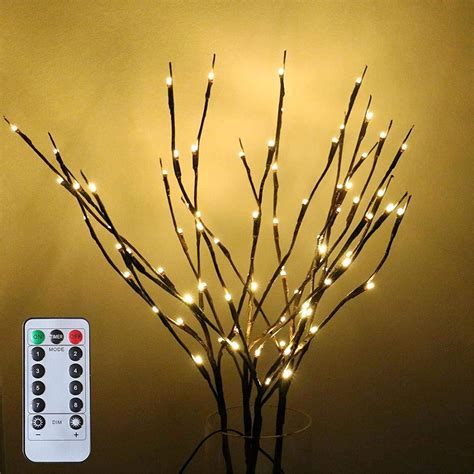 Yxyqr 4 Pack Led Branch Lights Battery Poweredusb Plug In With Remote