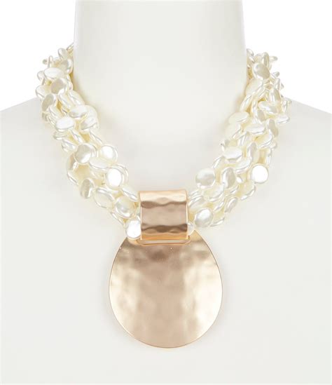 Southern Living Pearl Multi Strand Statement Necklace Dillard S In