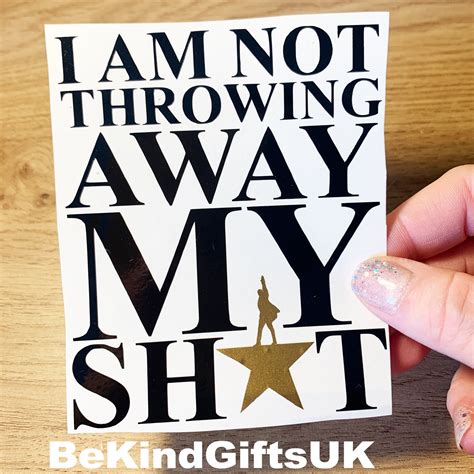 I Am Not Throwing Away My Shot Hamilton Lyric Vinyl Etsy