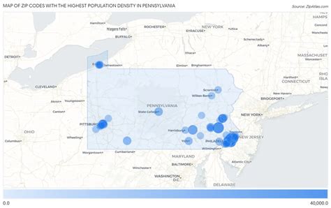 Highest Population Density In Pennsylvania By Zip Code 2024 Zip Atlas