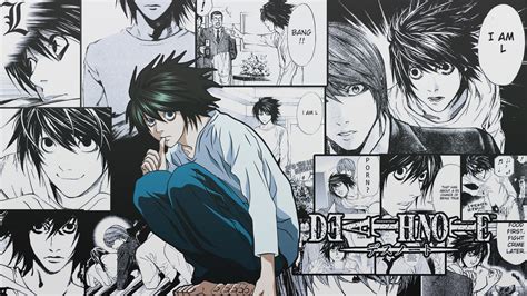 Wallpaper Drawing Illustration Monochrome Anime Cartoon Death Note Lawliet L Sketch