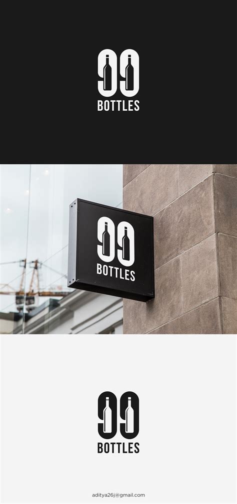 99 Bottles Logo Design For A Bar And Bottle Shop On Behance