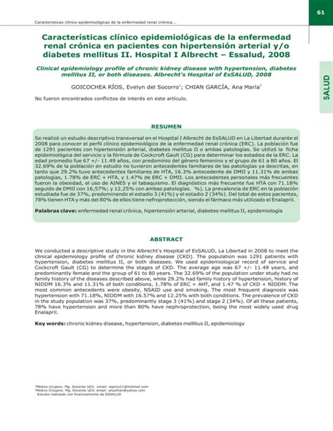 Caracter Sticas Cl Nico Epidemiol Gicas De La