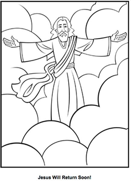 Jesus Returns Coloring Pages Coloring Home