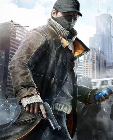 Watch Dogs 2 Aiden Pearce Brown Faux Leather Coat Men