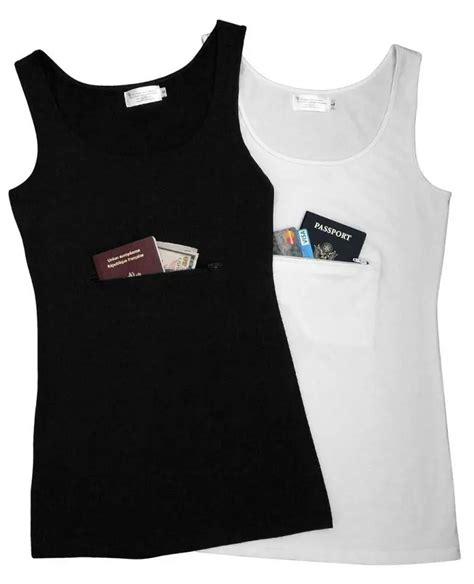 Clever Travel Companion Pickpocket Proof Tank Top