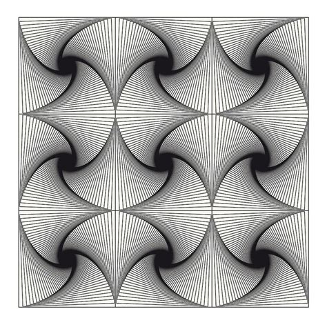 Op Art Nine Squares Twist 2 Op Art Optical Illusions Art Geometric Art