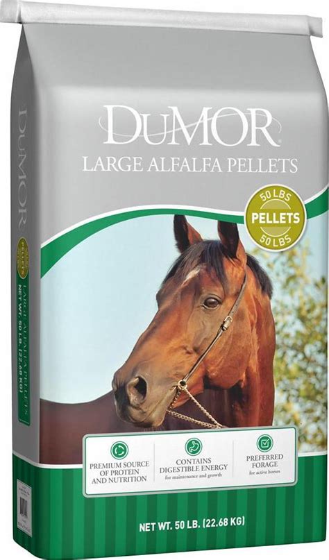Dumor Large Alfalfa Hay Horse Feed Pellets 50 Lb