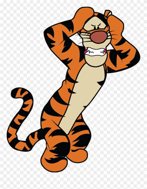 Tiiger Clipart Tiger Leaping Winnie The Pooh Tigger Mad Png