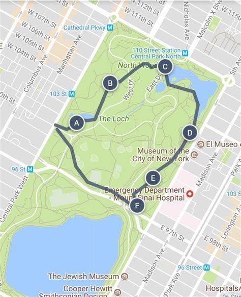 Printable Map Of Central Park