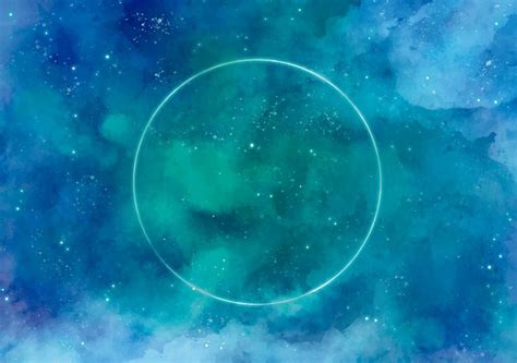 Free Vector Galaxy Background With Circle In Neon