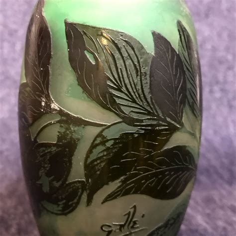 Emile Gallé Reproduction Art Glass Vase
