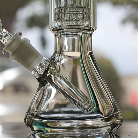 Super Thick 12 Inch Bong Matrix Water Pipe Clear Glass 15mm Beaker