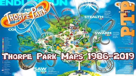 Thorpe Park Maps 1986 2019 YouTube