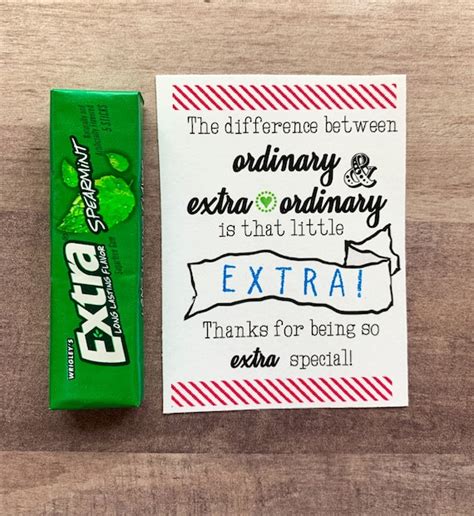 INSTANT DOWNLOAD Extra Gum Appreciation Printables Thank You Etsy