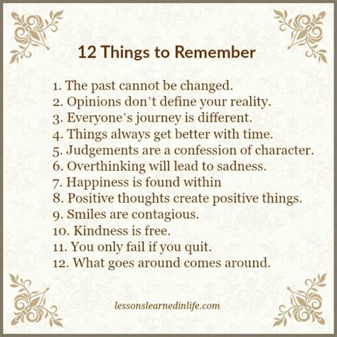 Lessons Learned In Life12 Things To Remember Lessons
