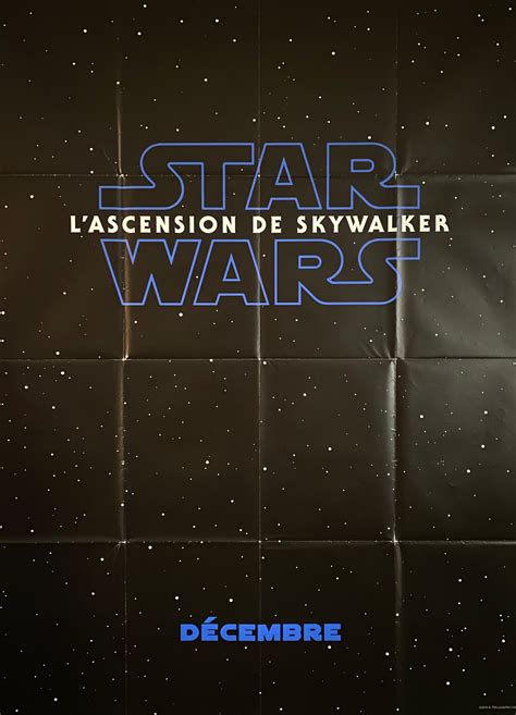 Affiche Cinema Star Wars Lascension De Skywalker