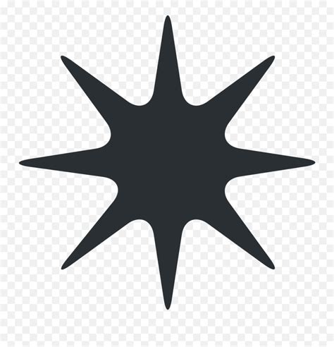 Twemoji2 2734 8 Point Star Clipart Emojiblack Star Emoji Free