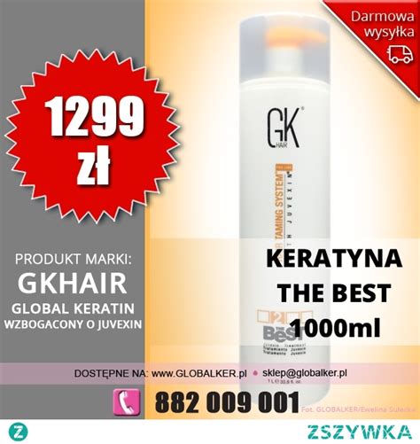 Keratyna do włosów Global Keratin GK Hair The Best 1000ml kerat na