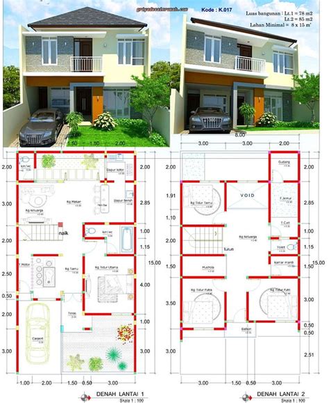 Ide Desain Rumah Lantai Minimalis Storey House Design House Plans Mansion Model House Plan