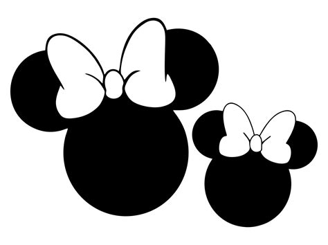 Mickey Minnie Mouse Head Silhouette Minnie Mouse Template Minnie Mouse Printables Minnie