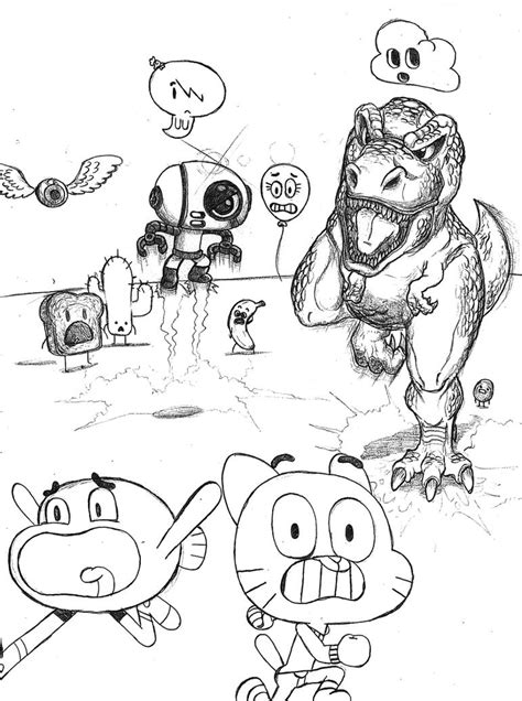 My 1st The Amazing World Of Gumball Drawing By Waniramirez On Deviantart