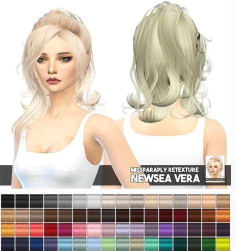 Miss Paraply Newsea Vera Solids • Sims 4 Downloads Sims Hair Sims