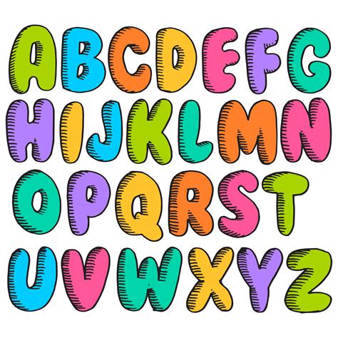 Hand Drawn Doodle Funny Font Set Of Sketch Cute Alphabet Vector