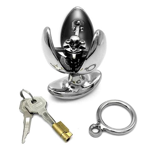 Stainless Steel Anal Chastity Lock Openable Butt Plug Heavy Anus Beads Vaginal Dilator Anal Sex