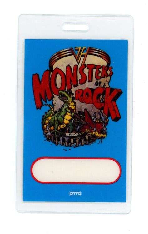 Van Halen Monsters Of Rock Laminated Backstage Pass Opens In A New Window Or Tab Autographia