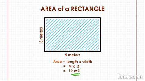 How To Find The Area Of A Rectangle Formula And Video