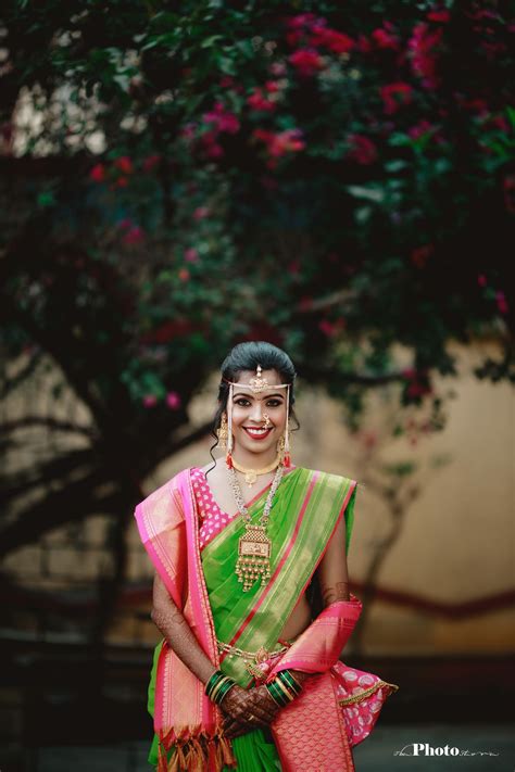 Lovely Nauvari Sarees On Maharashtrian Brides That We Loved WedMeGood