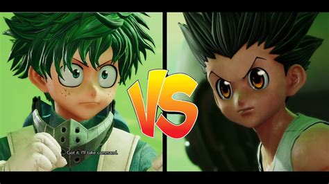 Deku Vs Gon Hero Academia Vs Hunter X Hunter Jump Force Youtube