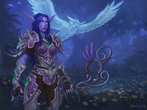 Night Elf Aesthetics World Of Warcraft Game World Of Warcraft Characters Warcraft 3 Fantasy