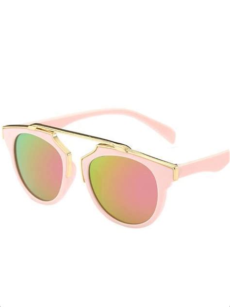 Girls Aviator Sunglasses Round W Gold Detail Mia Belle Girls